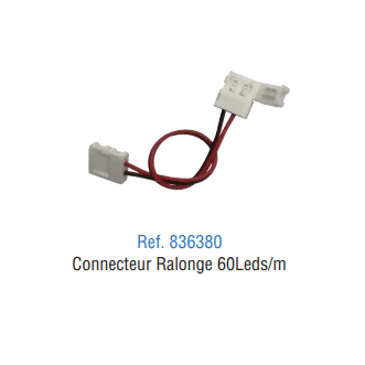 836380 Connecteur Long 10cm Ruban 12V/24V 60LEDS/M