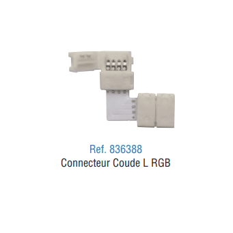 836388 Connecteur en L Ruban 12V/24V RGB