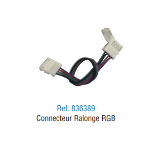 836389 Connecteur Long 10cm Ruban 12V/24V RGB