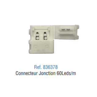 Connecteur Droit Ruban 12V/24V 60LEDS/M