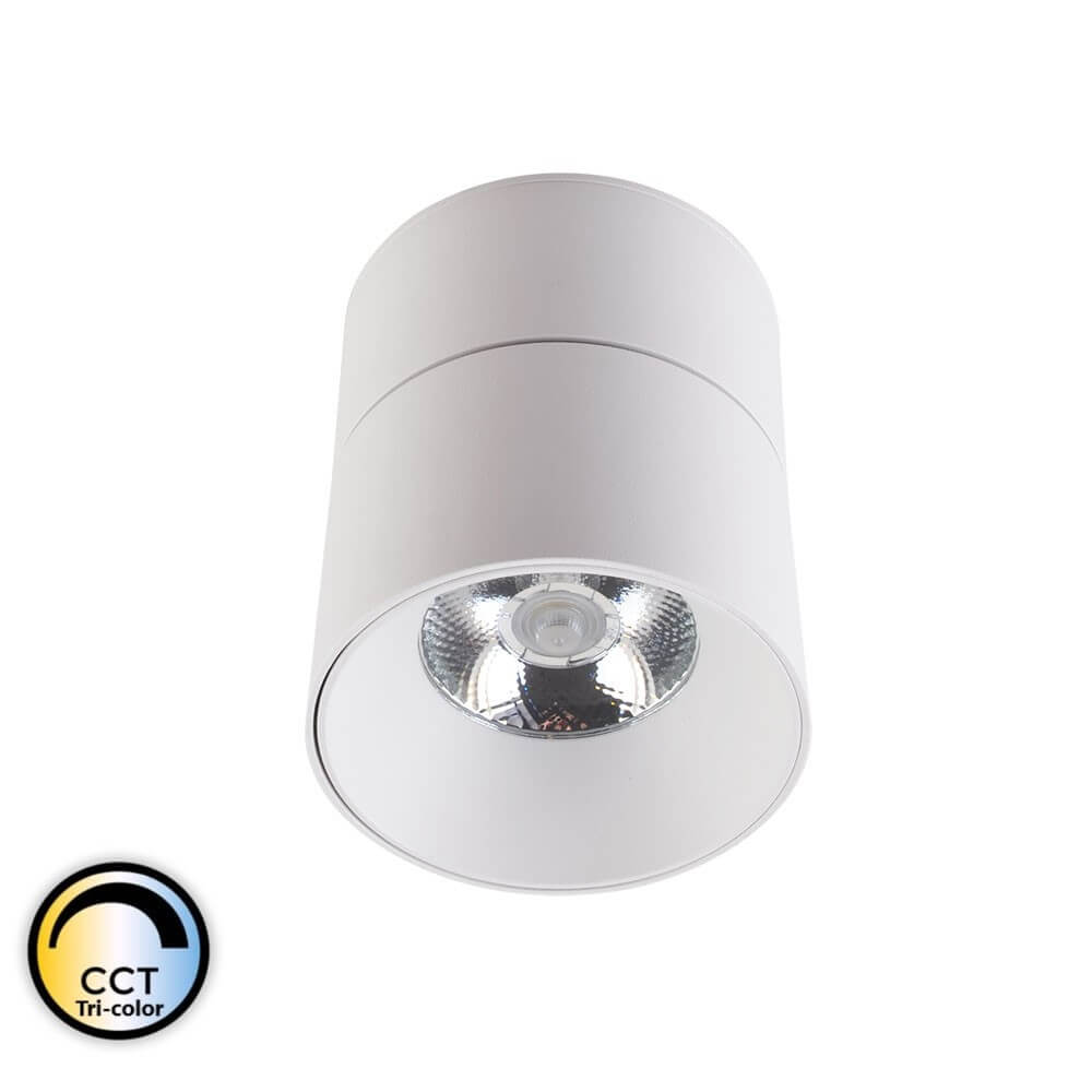 CRETEIL – Applique LED Cylindre saillie orientable blanche 15W CCT Tricolor IP20