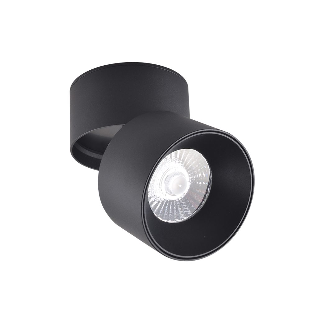 CRETEIL – Applique LED Cylindre saillie orientable noire 15W CCT Tricolor IP20