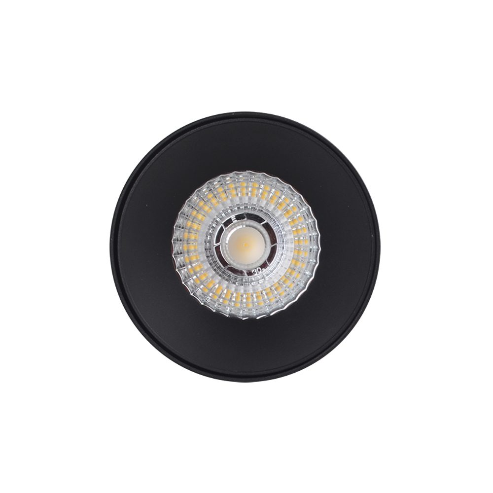 Créteil - Applique ronde orientable saillie noire 15W CCT