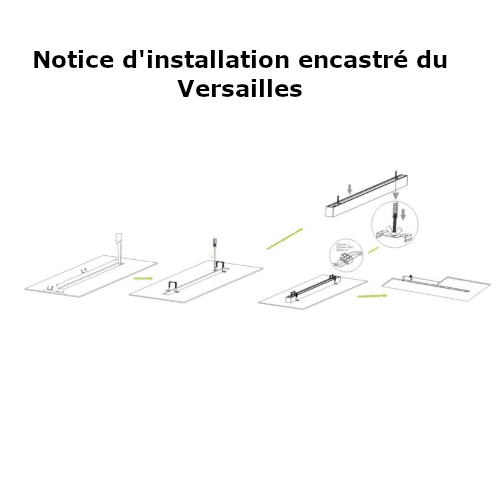 Notice d'Installation VERSAILLES barre linéaire LED encastrée