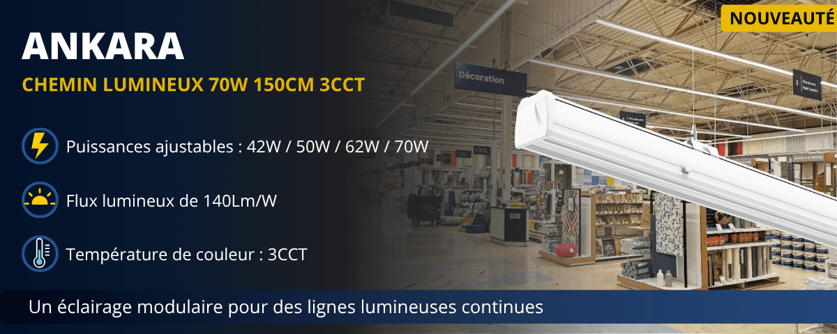 ANKARA – chemin lumineux 70W 150cm 3CCT, de marque IDELED