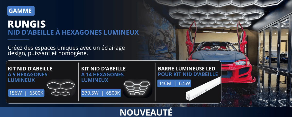 GAMME RUNGIS – Kit nid d’abeille à hexagones lumineux de marque IDELED